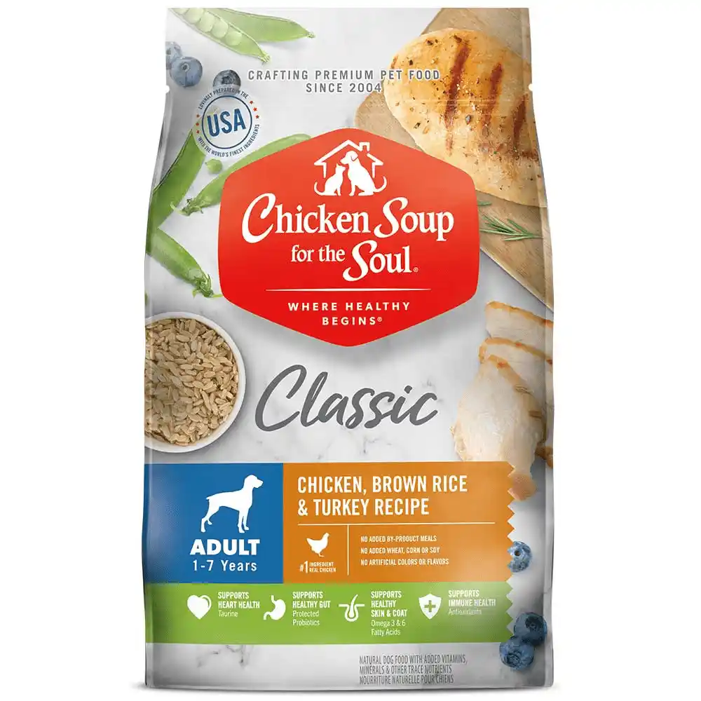 Adult Natural Dry Dog Food Chicken, Brown Rice & Turkey
