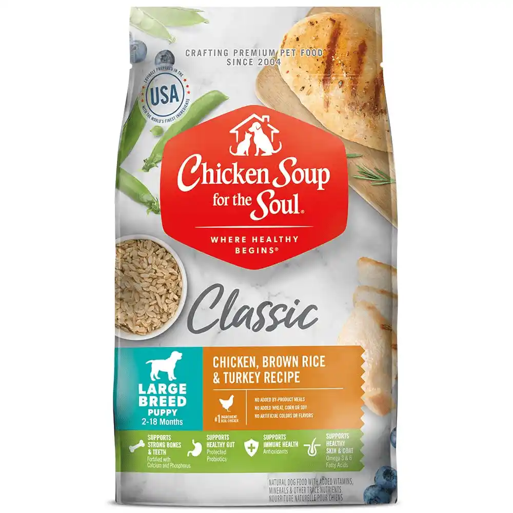 Large Breed Puppy Natural Dry Dog Food Chicken, Brown Rice & Turkey