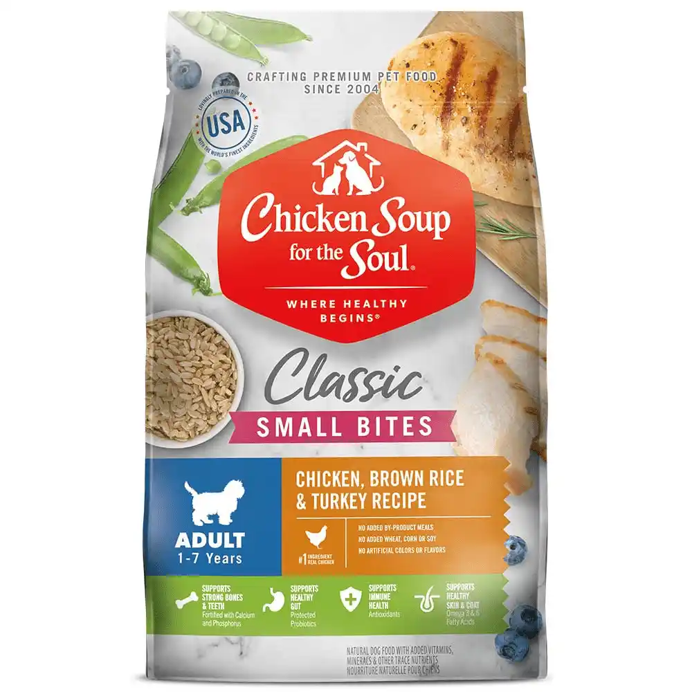 Small Bites Adult Natural Dry Dog Food Chicken, Brown Rice & Turkey