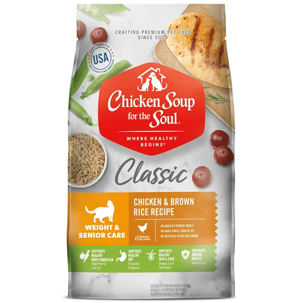 Weight & Senior Care Natural Dry Cat Food Chicken & Brown Rice