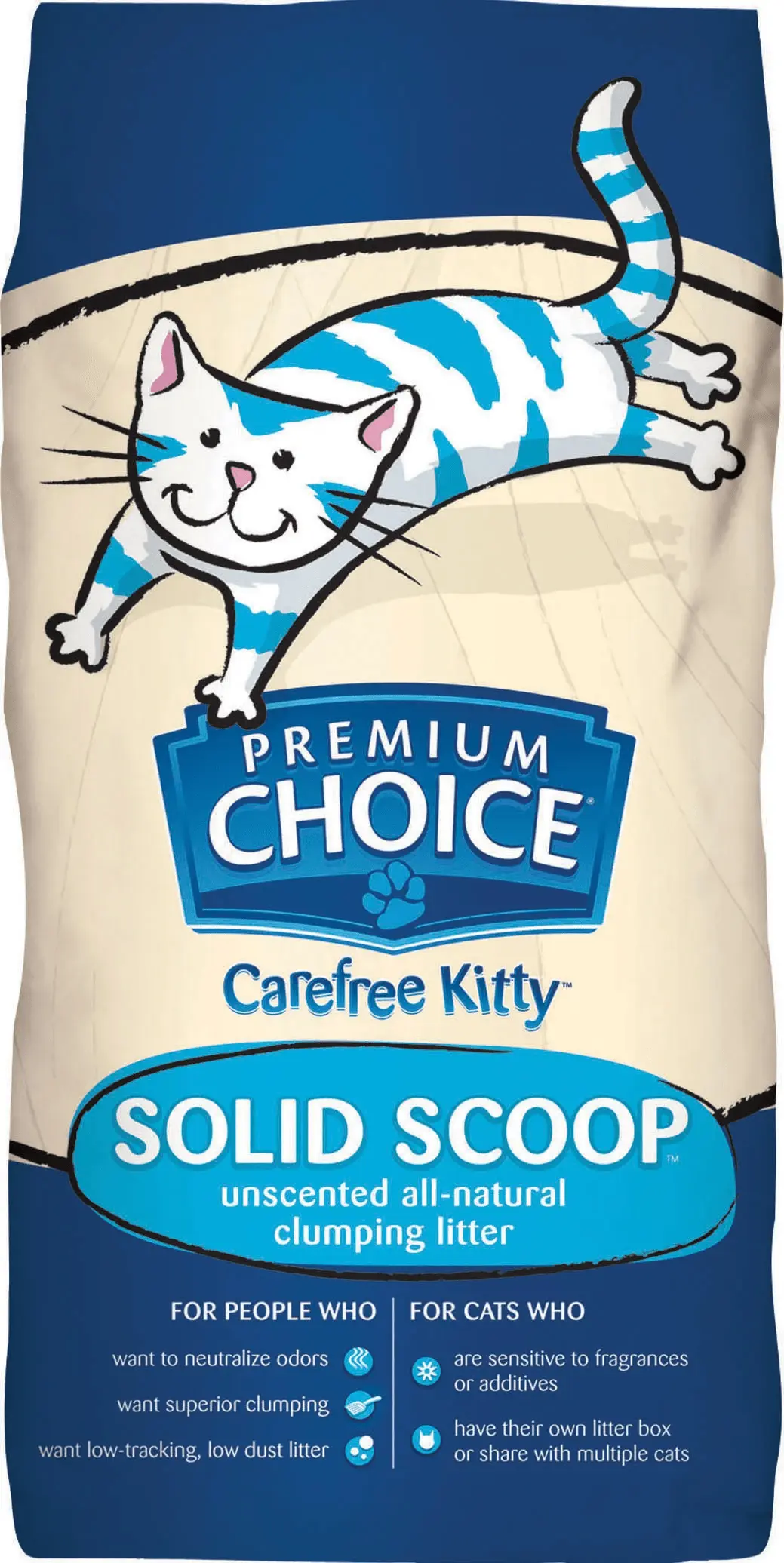 Premium Choice Carefree Kitty Solid Scoop Litter